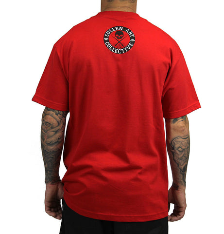 All Day Badge Red Mens Sullen Tee