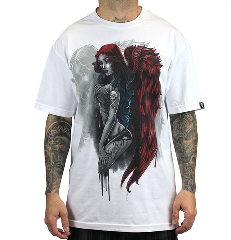 Angel Drip White Mens Sullen Tee