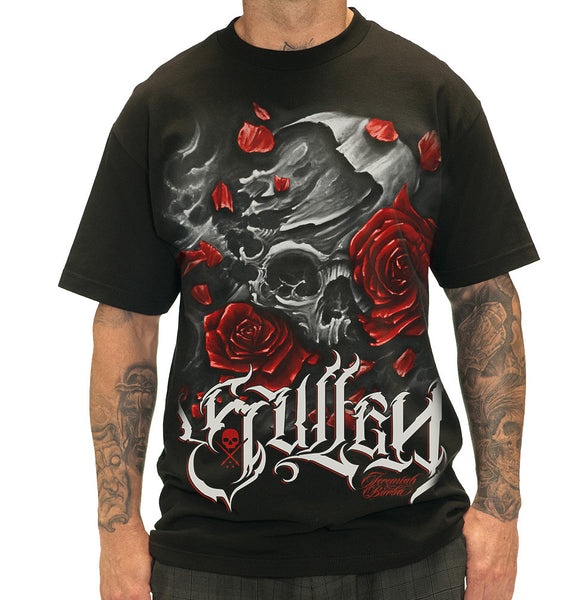 Sullen Jeremiah Red Black Mens Tee