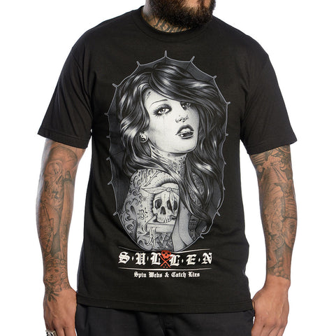 Spinning Webs Black Mens Sullen Tee