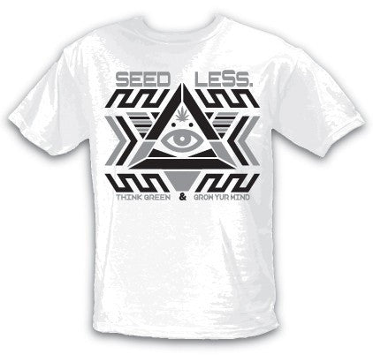 All Seeing High White Mens Seedless Tee