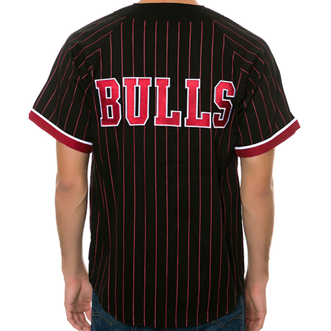 Chicago Bulls Button Front NBA Mitchell & Ness Mens Basketball Jersey